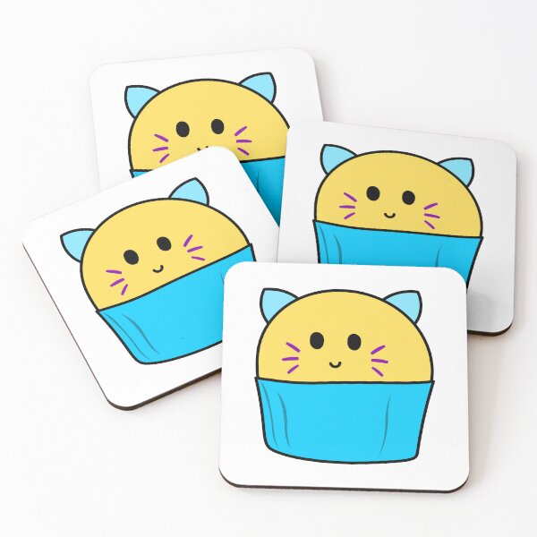 Item preview,  Cute yellow  kitty cat cupcake designed and sold by DesignsByMadiha.
