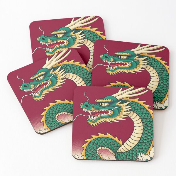Item preview, Emerald Gold Dragon – Traditional Ukiyo-e Woodblock Design designed and sold by Vandy Fullam.