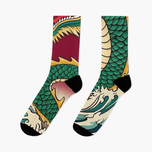 Item preview, Emerald Gold Dragon – Traditional Ukiyo-e Woodblock Design designed and sold by Vandy Fullam.