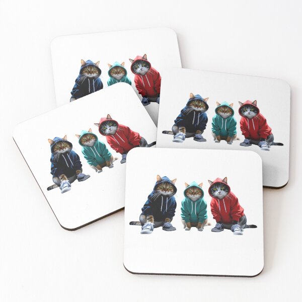 Item preview, THREE SCRUFFY, STREETWISE ALLEY CATS designed and sold by KISHNAY-FASHION.