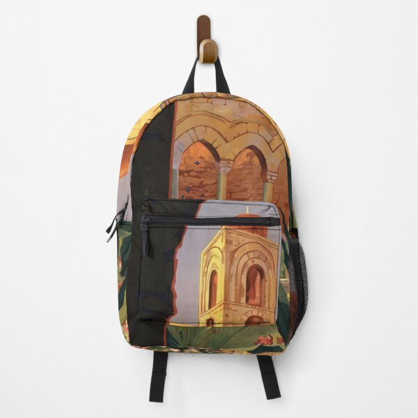 Item preview, Vintage Palermo Sicily Travel Poster | Art Deco Style | Arab-Norman Architecture | Italian Tourism Board | Mediterranean Colors designed and sold by artofuniverse.