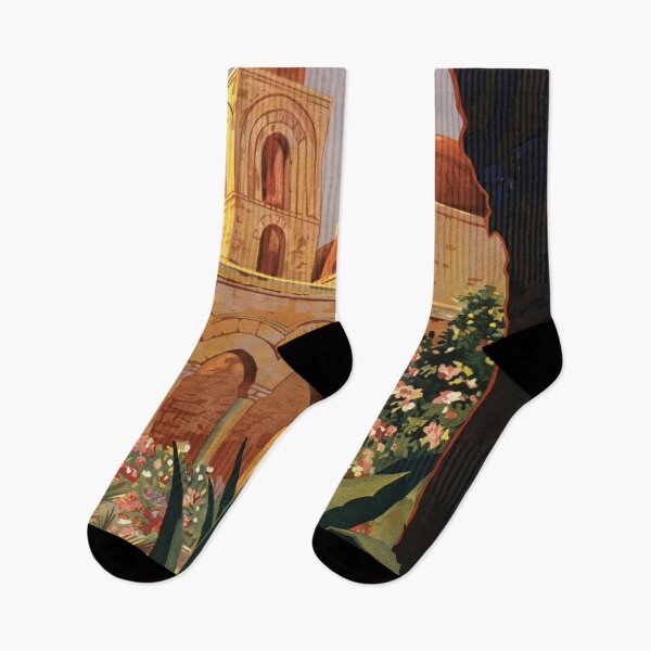 Item preview, Vintage Palermo Sicily Travel Poster | Art Deco Style | Arab-Norman Architecture | Italian Tourism Board | Mediterranean Colors designed and sold by artofuniverse.
