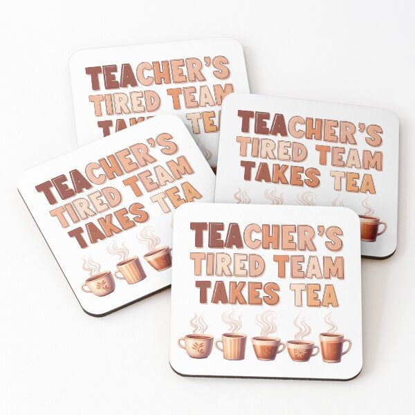 Item preview, Teacher’s Tired Team Tea Time Art | Mental Health Empowerment & Self-Care Digital Download designed and sold by AnnDesignStudio.