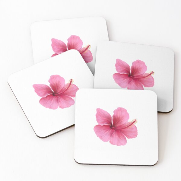 Item preview, Tropical hibiscus girly pink flowers designed and sold by 94infatuations.