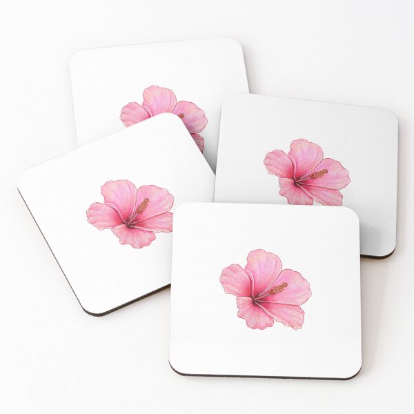 Item preview, Tropical hibiscus girly pink flowers designed and sold by 94infatuations.