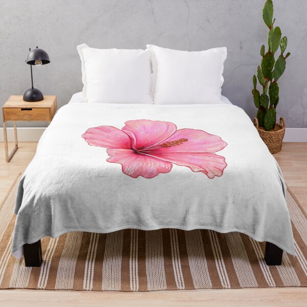 Item preview, Tropical hibiscus girly pink flowers designed and sold by 94infatuations.