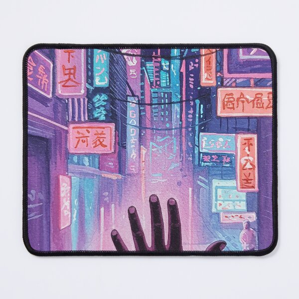Item preview, Cyberpunk Moon Reach POV – Futuristic City Night Scene in Multiple Art Styles designed and sold by WallaceSilvaART.