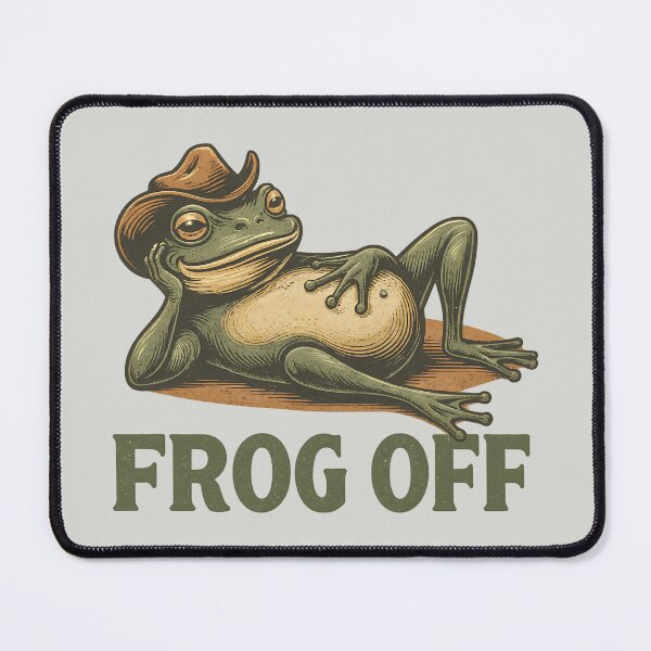 Item preview, Frog Off Retro Cowboy Frog designed and sold by AwesomeBeyondLimits.