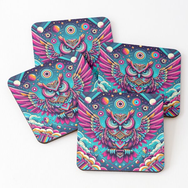 Item preview, Colorful mystic owl designed and sold by Dogandesighn.