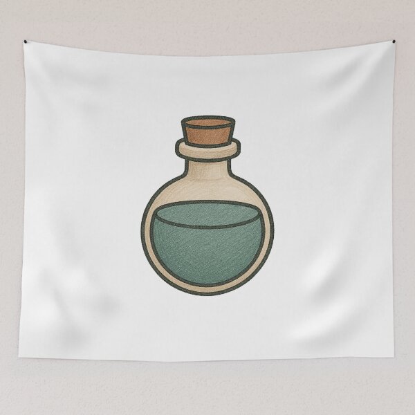 Item preview, Potion Bottle Illustration, Vintage Halloween Magic Elixir Art designed and sold by Vendeloc.