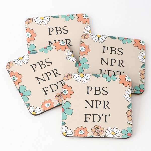 Item preview, PBS NPR FDT | Subtle Anti-Trump Groovy Floral Design designed and sold by leftyshirts.