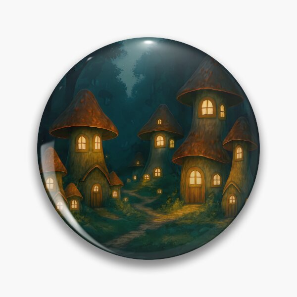 Item preview, Enchanted Mushroom Village – Glowing Fairy Homes in a Moonlit Forest designed and sold by Psycho-Crazy.