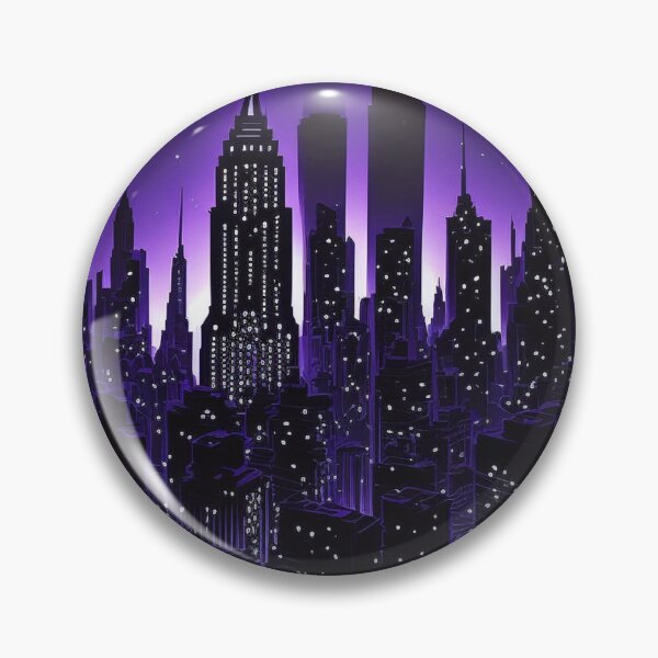 Artikelvorschau, Nightscape Skyline (LILA) entworfen und verkauft von CleverCulture.