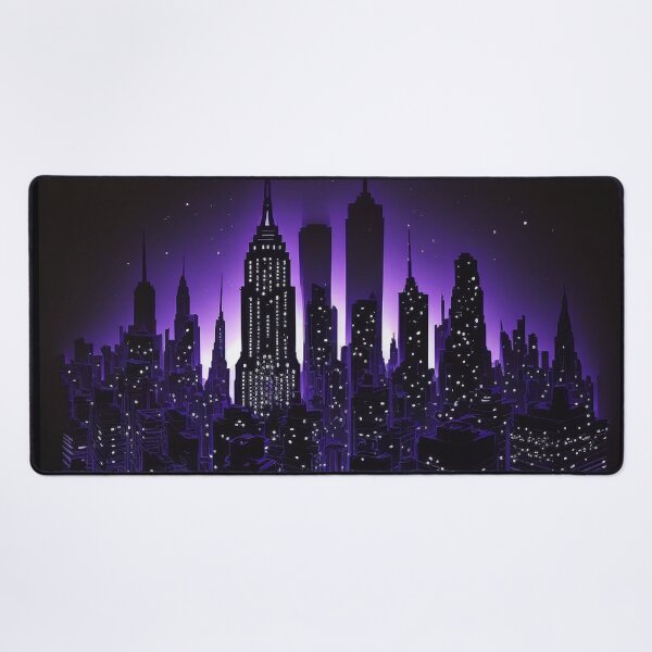 Item preview, Nightscape Skyline (PURPLE)  designed and sold by CleverCulture.