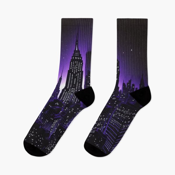 Item preview, Nightscape Skyline (PURPLE)  designed and sold by CleverCulture.