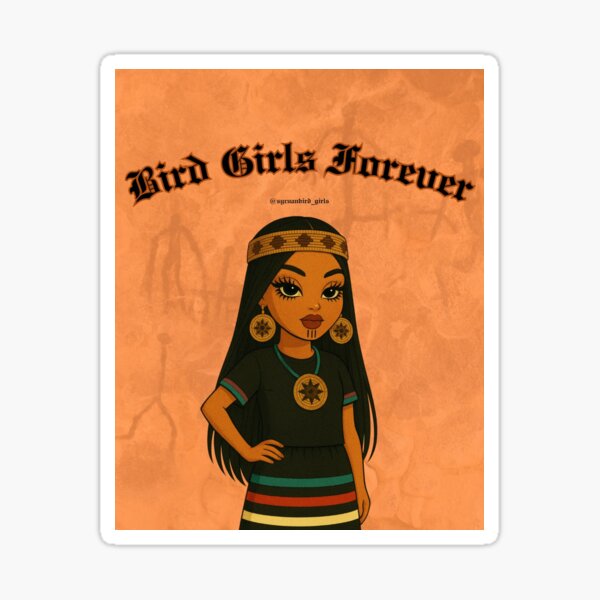 Bird Girls forever Orange  Sticker