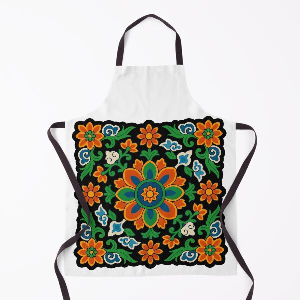 Item preview, Traditional Korean Dancheong Floral Tile designed and sold by pick-o-print.