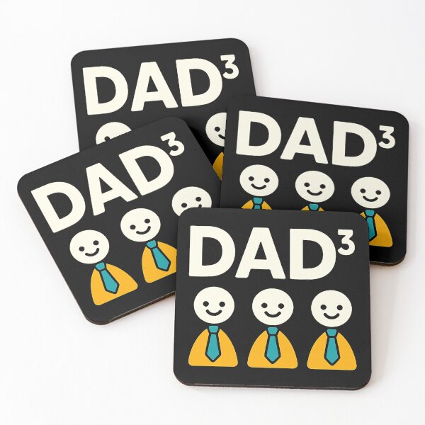 Item preview, Dad Cubed – Cute and Funny Fathers Day Design with Three Dads Icons designed and sold by jelonkaa.