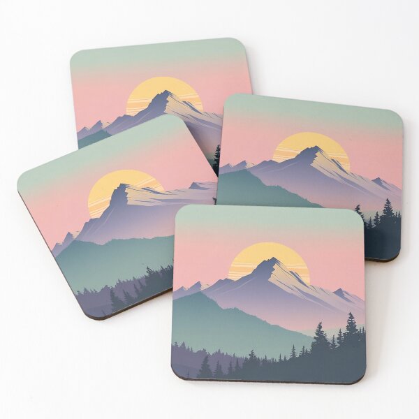Item preview, Stunning Mountain Sunset Art Print designed and sold by Pigmentra.