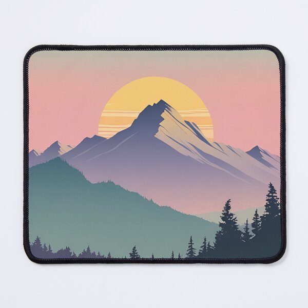 Item preview, Stunning Mountain Sunset Art Print designed and sold by Pigmentra.