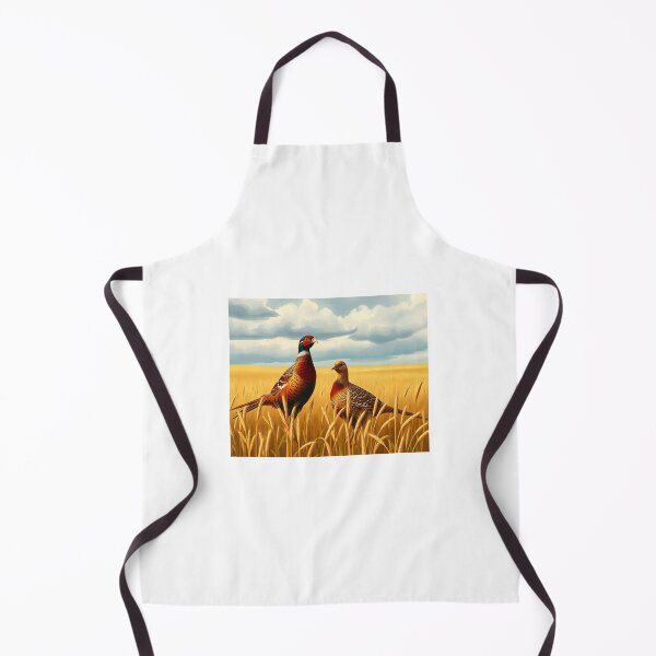 Item preview, Pair of pheasants in a wheat field designed and sold by Zazeyy.