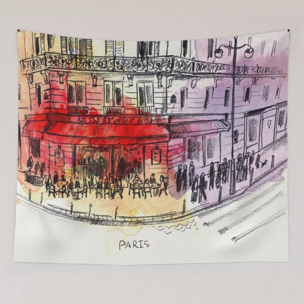 Item preview, Paris city street designed and sold by bokasin.