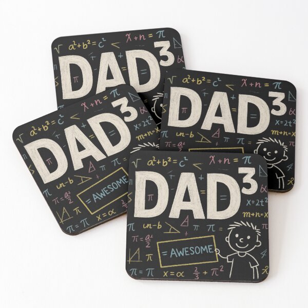 Item preview, Dad Cubed Chalkboard – Funny Math-Inspired Fathers Day Design designed and sold by jelonkaa.