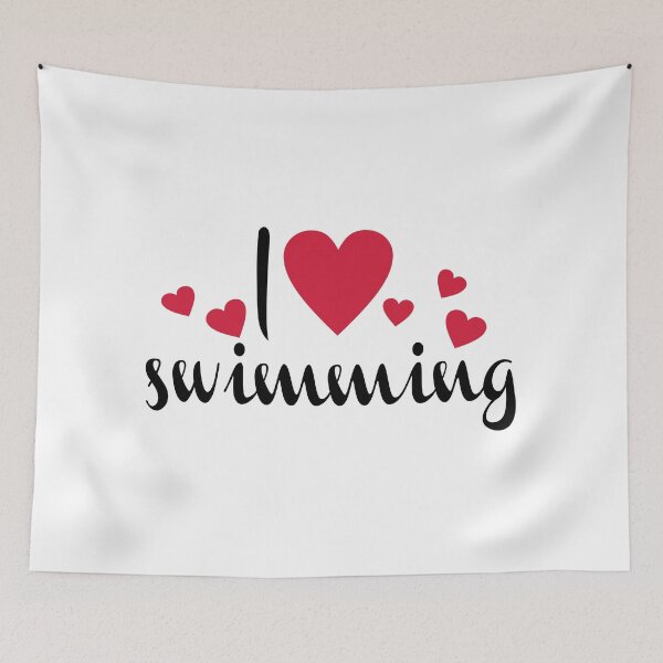 Artikelvorschau, I love swimming entworfen und verkauft von Vectorqueen.