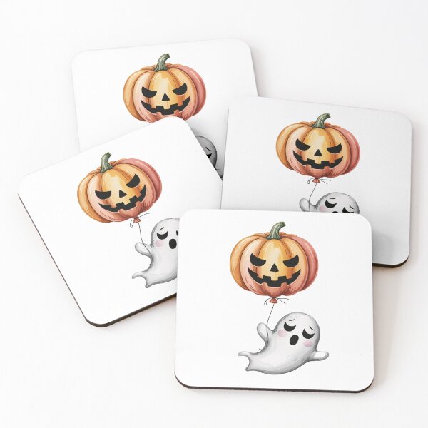 Item preview, ghost and jack o lantern balloon, designed and sold by jkrphoto.