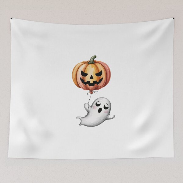 Item preview, ghost and jack o lantern balloon, designed and sold by jkrphoto.