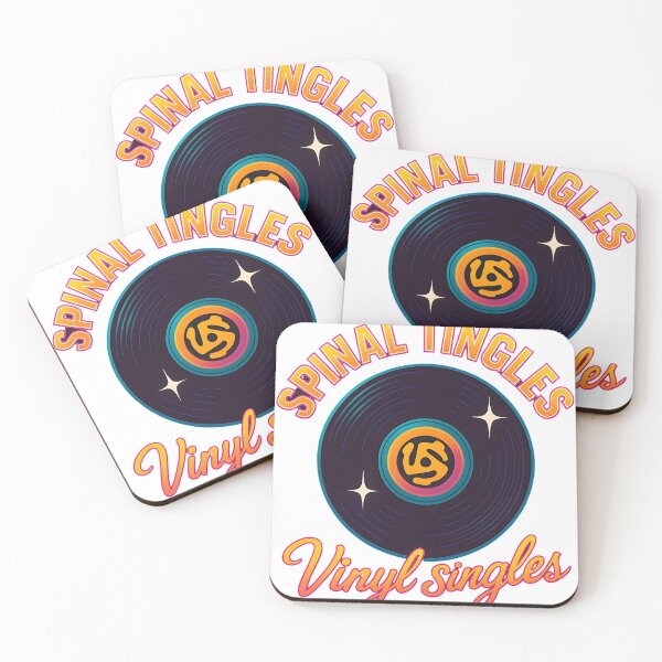 Item preview, Spinal Tingles — Retro Neon Vinyl Singles 45 RPM Design designed and sold by Building60media.