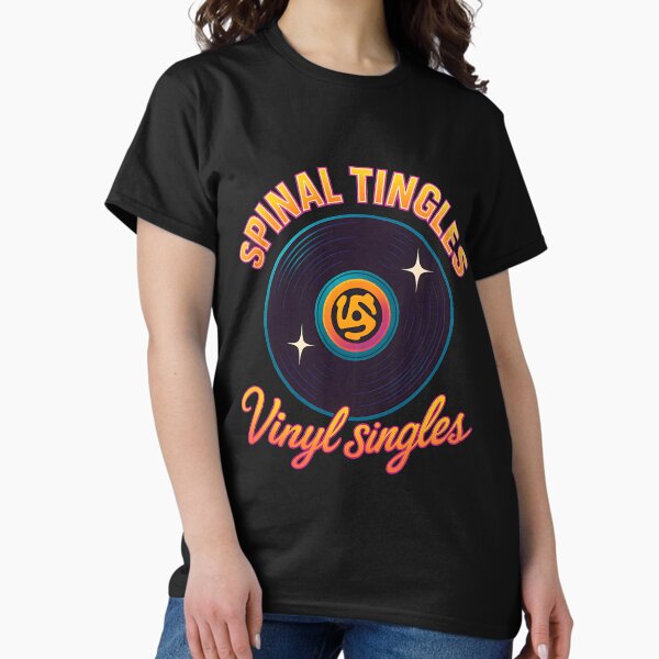 Item preview, Spinal Tingles — Retro Neon Vinyl Singles 45 RPM Design designed and sold by Building60media.