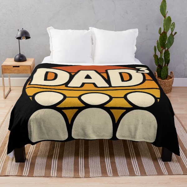 Item preview, Dad Cubed Retro Sunset Design – Perfect for Fathers of Triplet designed and sold by jelonkaa.