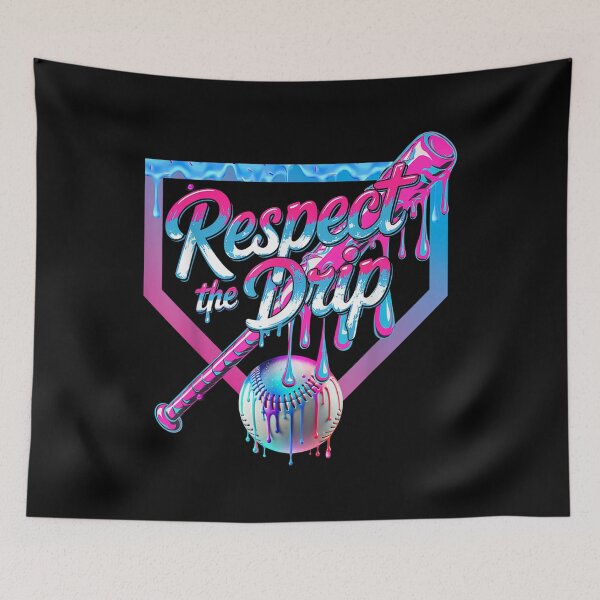 Item preview, Baseball Respect The Drip For Boys Ice Cream Drip designed and sold by BASKF.