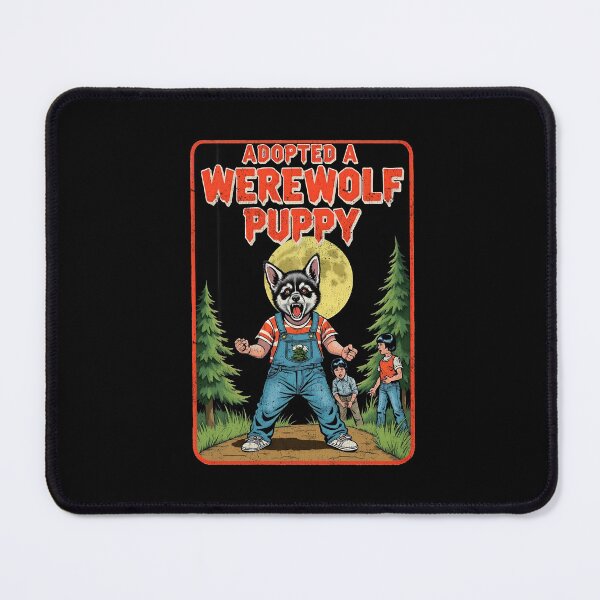 Item preview, Adopted a Werewolf Puppy | Horror-Comedy Werewolf Design designed and sold by Vintagenaut Co..
