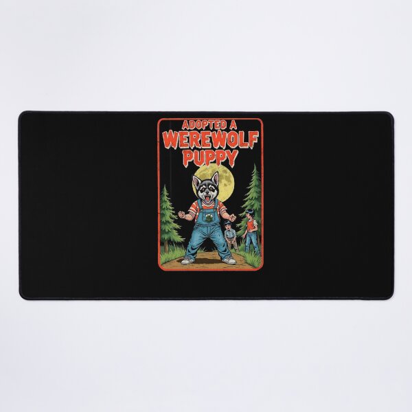 Item preview, Adopted a Werewolf Puppy | Horror-Comedy Werewolf Design designed and sold by Vintagenaut Co..