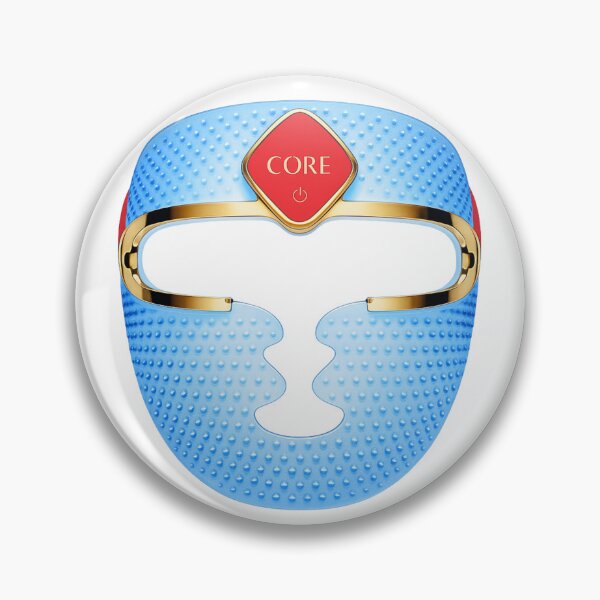Item preview, Blue LED Face Mask Design – Gold Trim designed and sold by mayadesignshop.