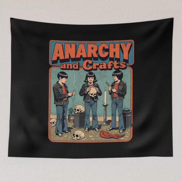 Item preview, Anarchy and Crafts | Funny Punk-Rock Art designed and sold by Vintagenaut Co..
