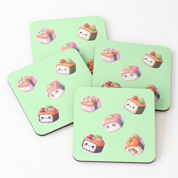 Item preview, Kawaii Sushi Manga Anime – Cute Chibi Japanese Food designed and sold by Sugar Wisdom .