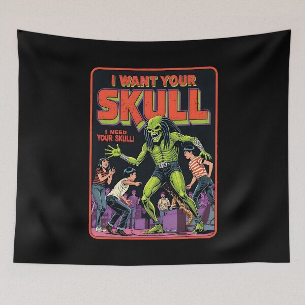 Item preview,  I Want Your Skull | Retro Punk Rock Horror Art designed and sold by Vintagenaut Co..
