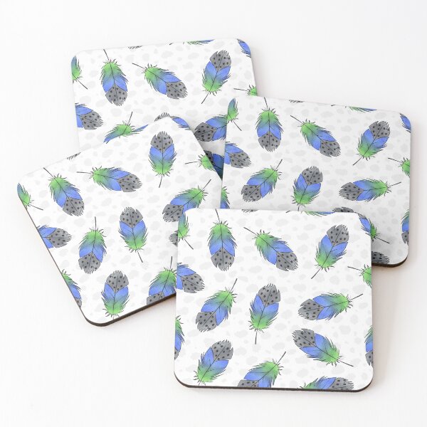 Item preview, Blue Green Feathers designed and sold by Farissa Designs.