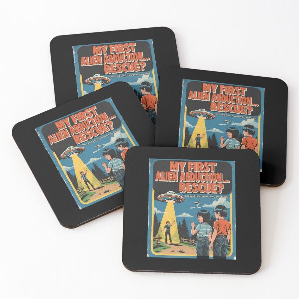 Item preview, My First Alien Abduction... Rescue? | Funny UFO Art designed and sold by Vintagenaut Co..