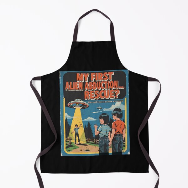Item preview, My First Alien Abduction... Rescue? | Funny UFO Art designed and sold by Vintagenaut Co..