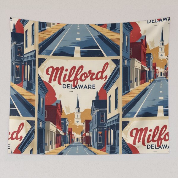 Item preview, Milford Delaware USA Vintage Travel Tourism designed and sold by TravelersGems.