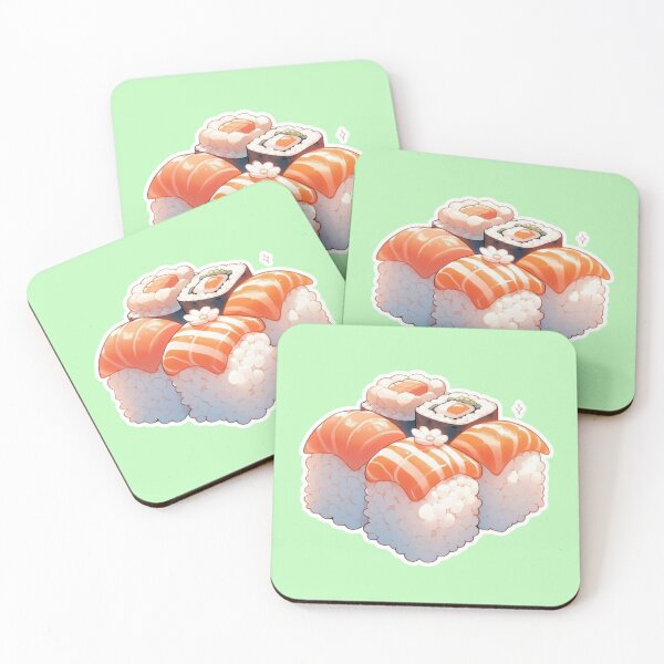 Item preview, Kawaii Sushi Manga Anime – Cute Chibi Japanese Food designed and sold by Sugar Wisdom .