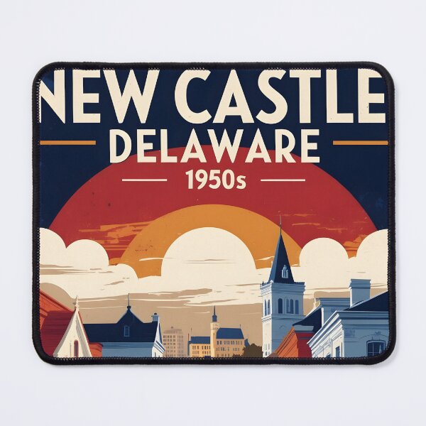 Item preview, New Castle Delaware USA Vintage Travel Tourism designed and sold by TravelersGems.