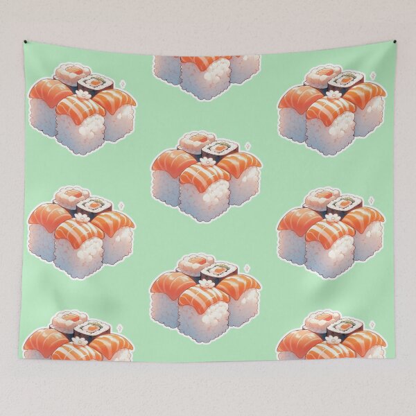 Item preview, Kawaii Sushi Manga Anime – Cute Chibi Japanese Food designed and sold by Sugar Wisdom .