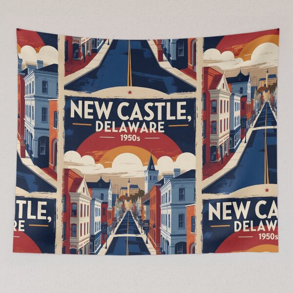 Item preview, New Castle Delaware USA Vintage Travel Tourism designed and sold by TravelersGems.