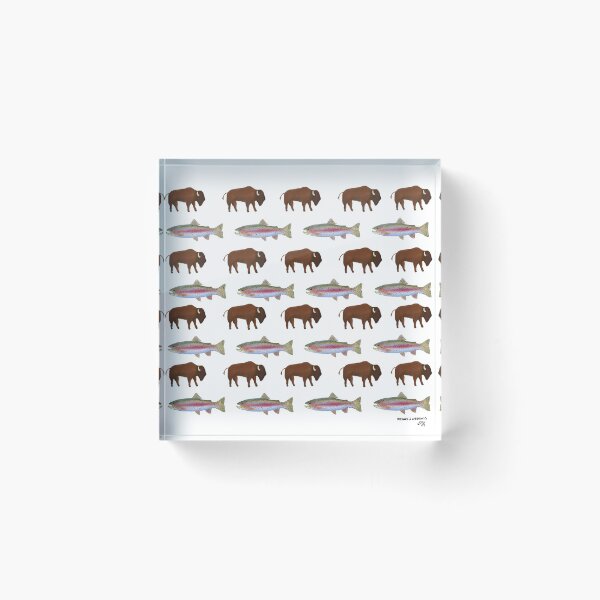 Item preview, Bison/Trout Pattern designed and sold by RebbyJDesign.