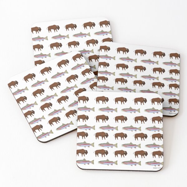Item preview, Bison/Trout Pattern designed and sold by RebbyJDesign.